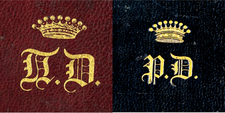 Суперэкслибрисы на книгах Павла Николаевича Демидова. 
Вторая половина XIX в.